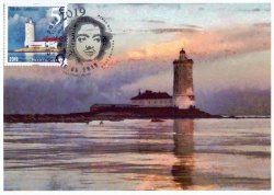 Финляндия. Петерспост. 300 лет маяку Толбухин. Картмаксимум с гашением "Peterspost Hki-01"