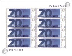 Peterspost. Первый стандартный выпуск, Санкт-Петербург, Дворцовая площадь, лист из 8 марок